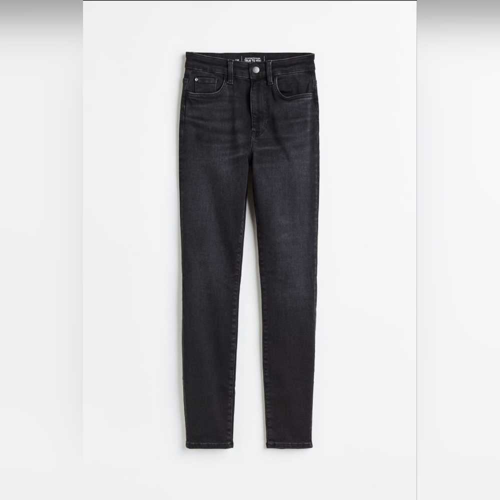 H&M True to You Skinny Ultra High Black Ankle Jeans / Vintage Sz S NWT